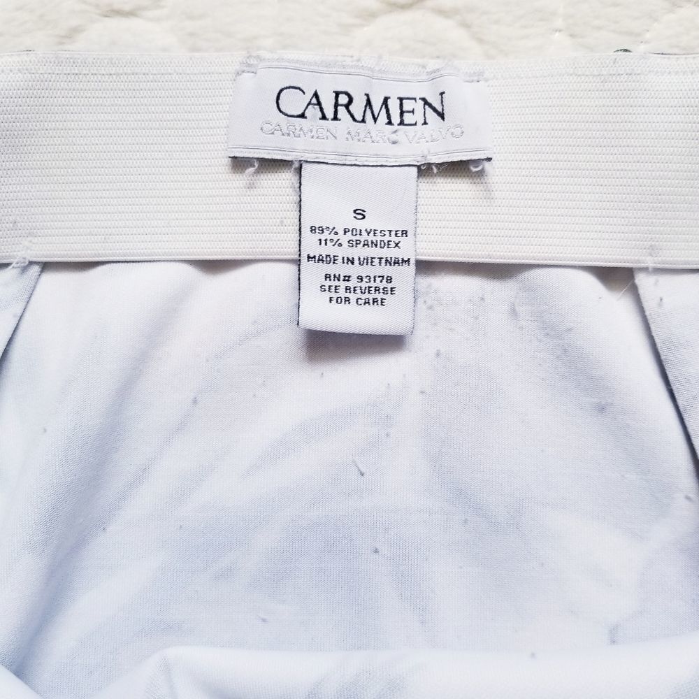 Carmen Marc Valvo floral skirt flowers mini pencil - Picture 4 of 7